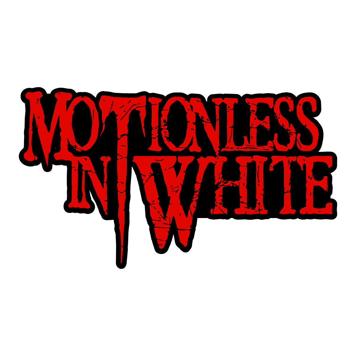 Motionless In White (Throwback Logo) Diecut Sticker