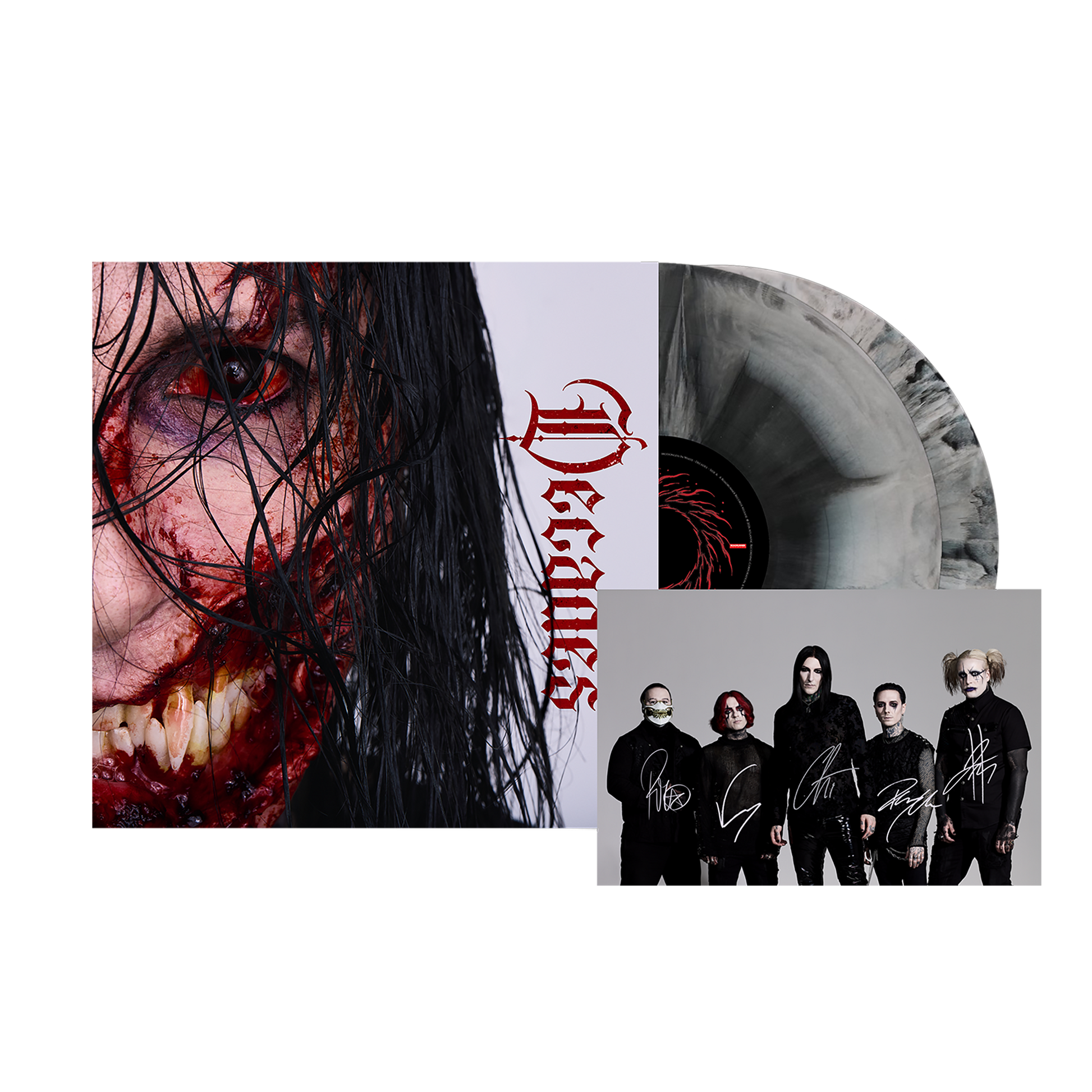 Motionless In White (Decades - Light Chris Cover) 2xBlack/Grey Galaxy Vinyl w/Signed Card